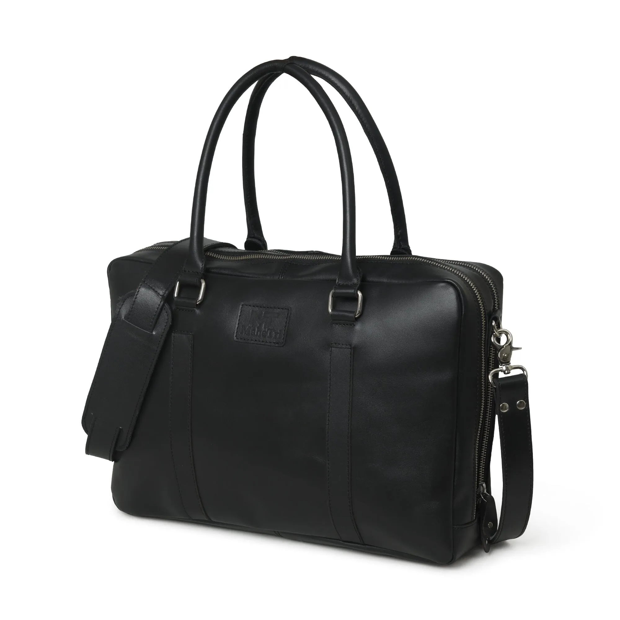 Dixon Black Buffalo Leather Laptop Briefcase sold by Classy Leather Bags product image thumbnail 3