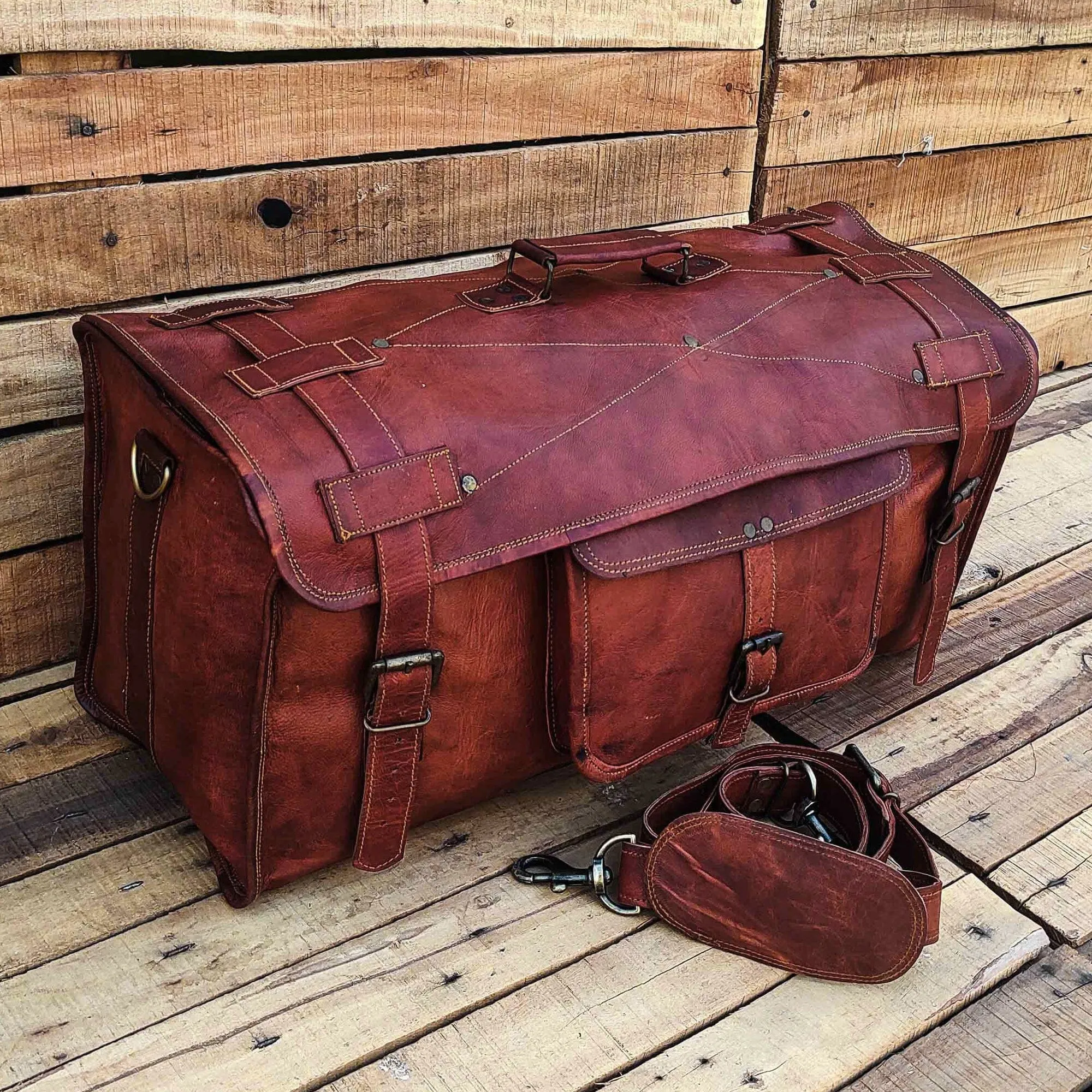 The Harrison Duffel sold by Classy Leather Bags product image thumbnail 2