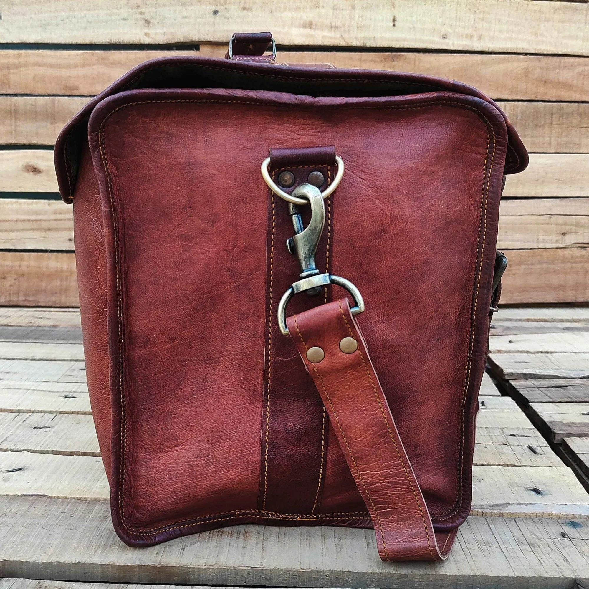 The Harrison Duffel sold by Classy Leather Bags product image thumbnail 5