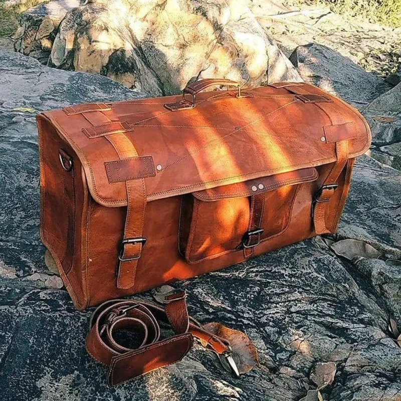 The Flapster Duffel sold by Classy Leather Bags