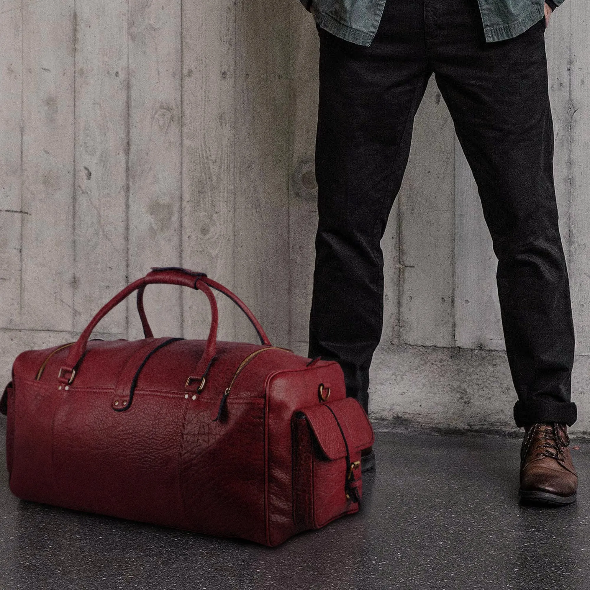 Scarlet Big Duffel sold by Classy Leather Bags product image thumbnail 3