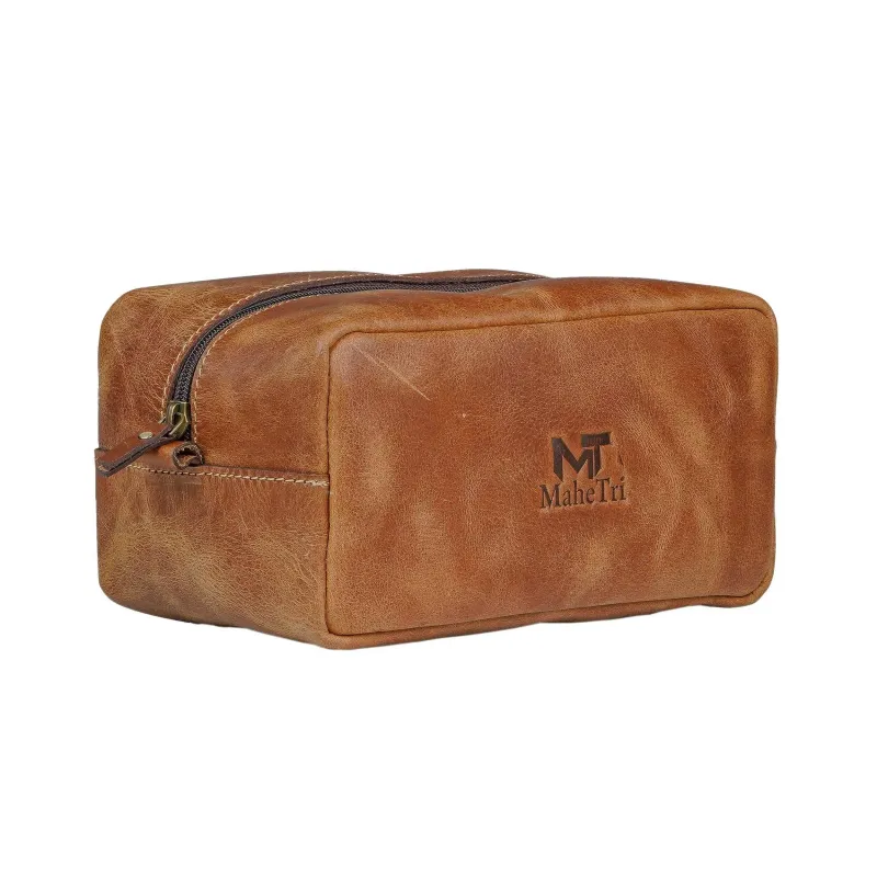 MaheTri Tanned Toiletry sold by Classy Leather Bags