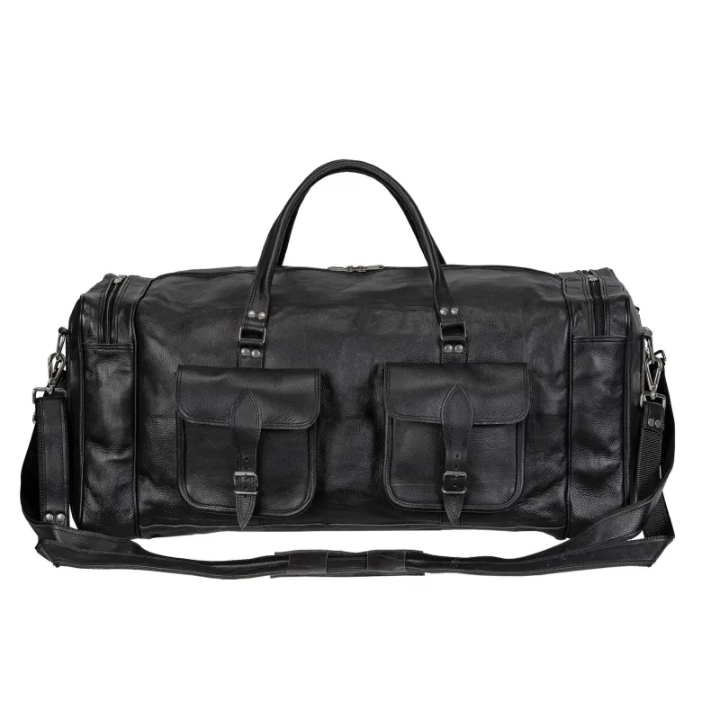 Oversized Weekender Duffel Black sold by Classy Leather Bags