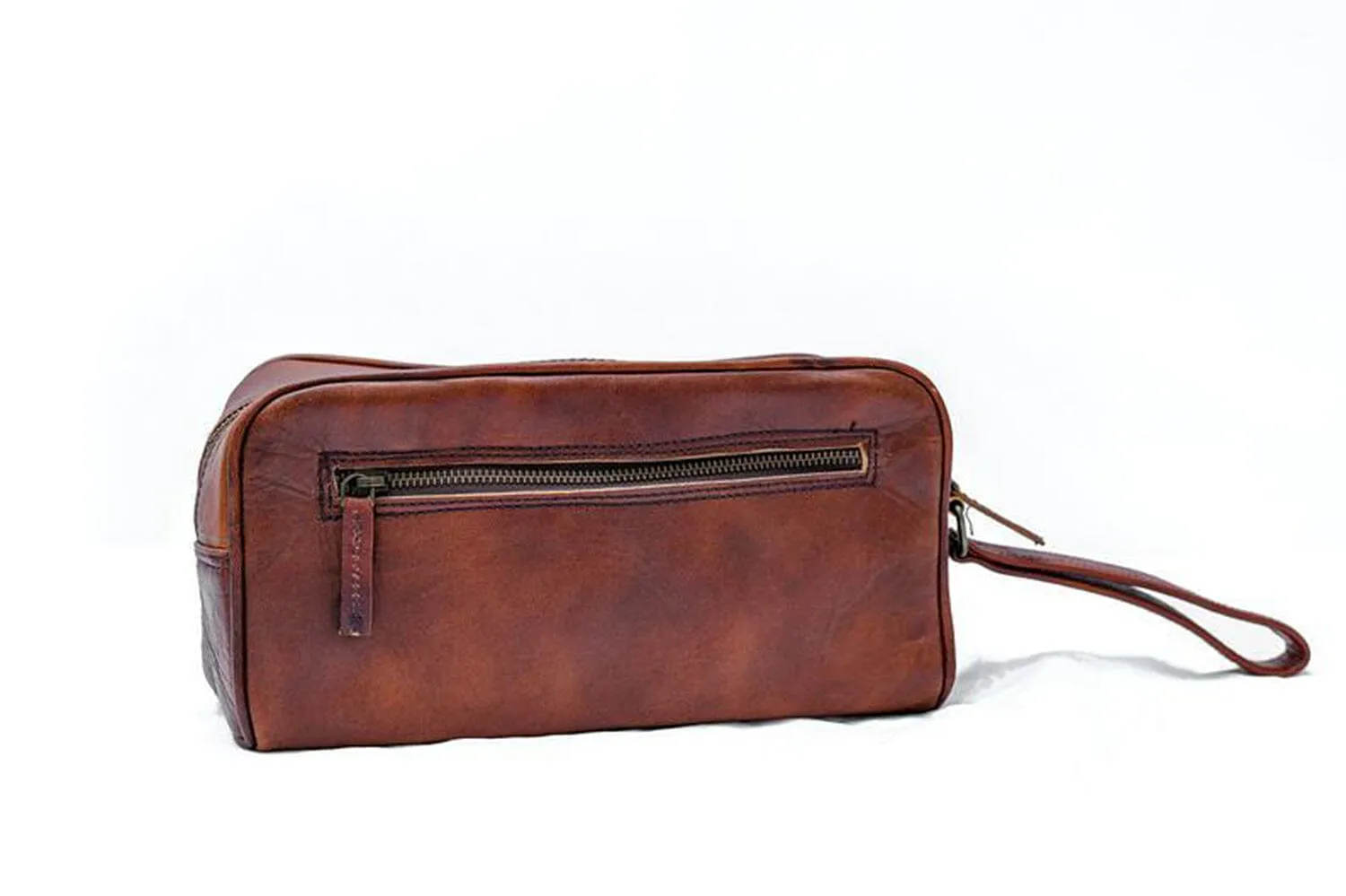 The Single Section Toiletry- Brown sold by Classy Leather Bags product image thumbnail 5