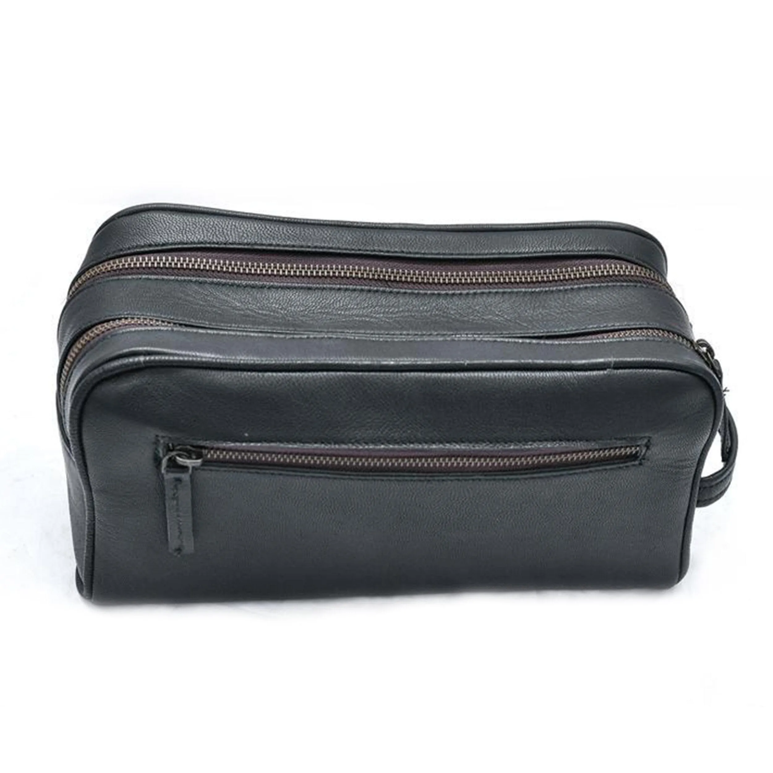 The Twin Section Toiletry- Black sold by Classy Leather Bags product image thumbnail 2