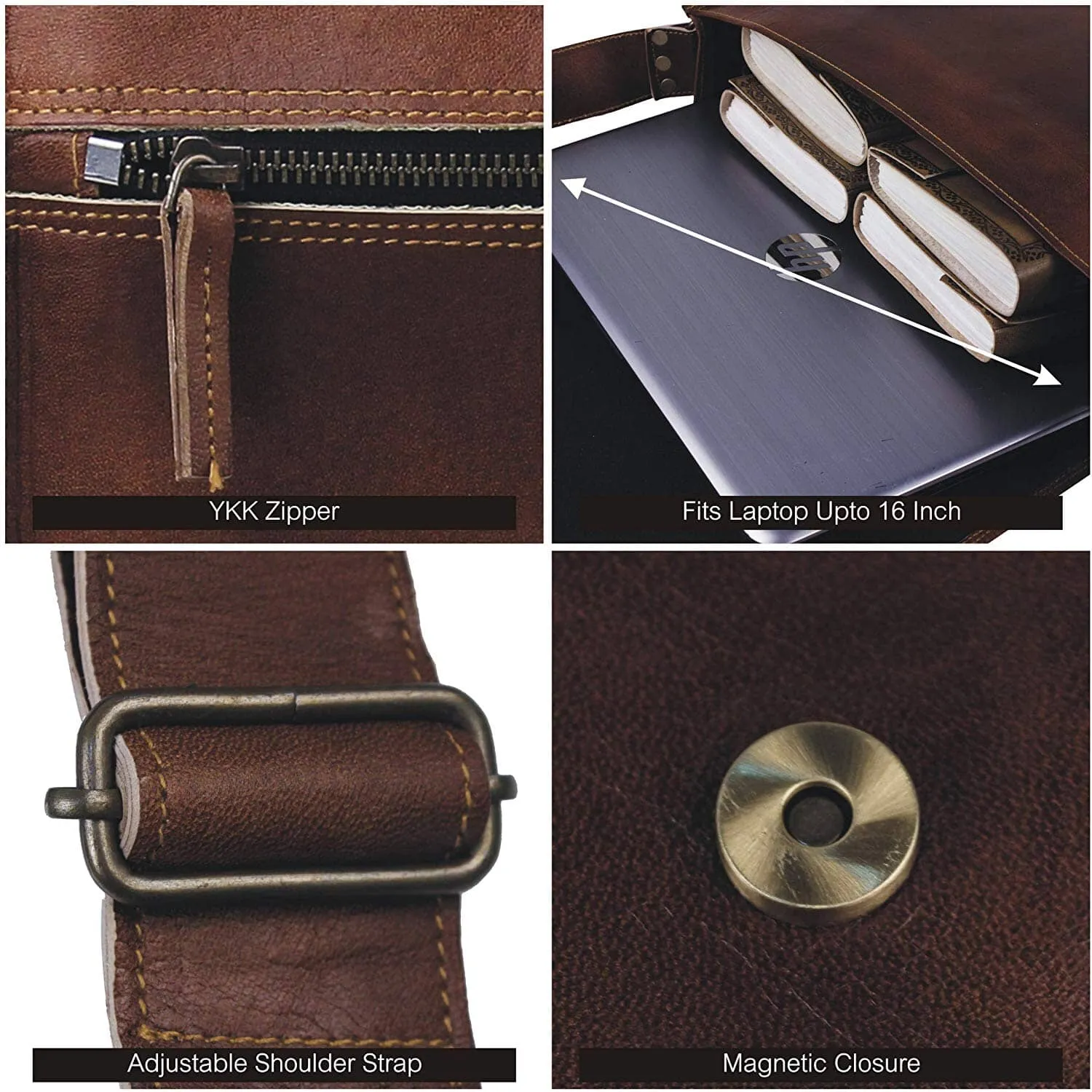 The Prime Satchel sold by Classy Leather Bags product image thumbnail 4