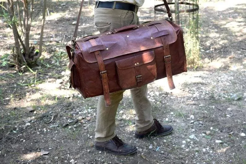 The Peterson Leather Duffle sold by Classy Leather Bags product image thumbnail 2