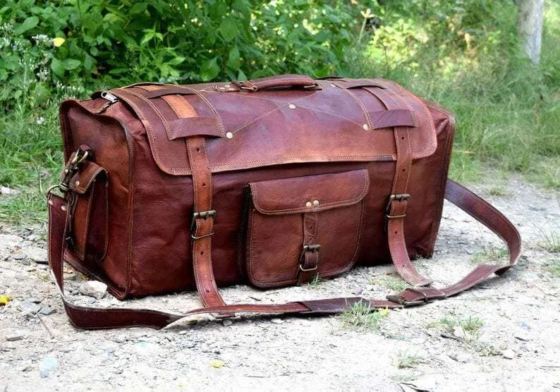 The Peterson Leather Duffle sold by Classy Leather Bags product image thumbnail 3
