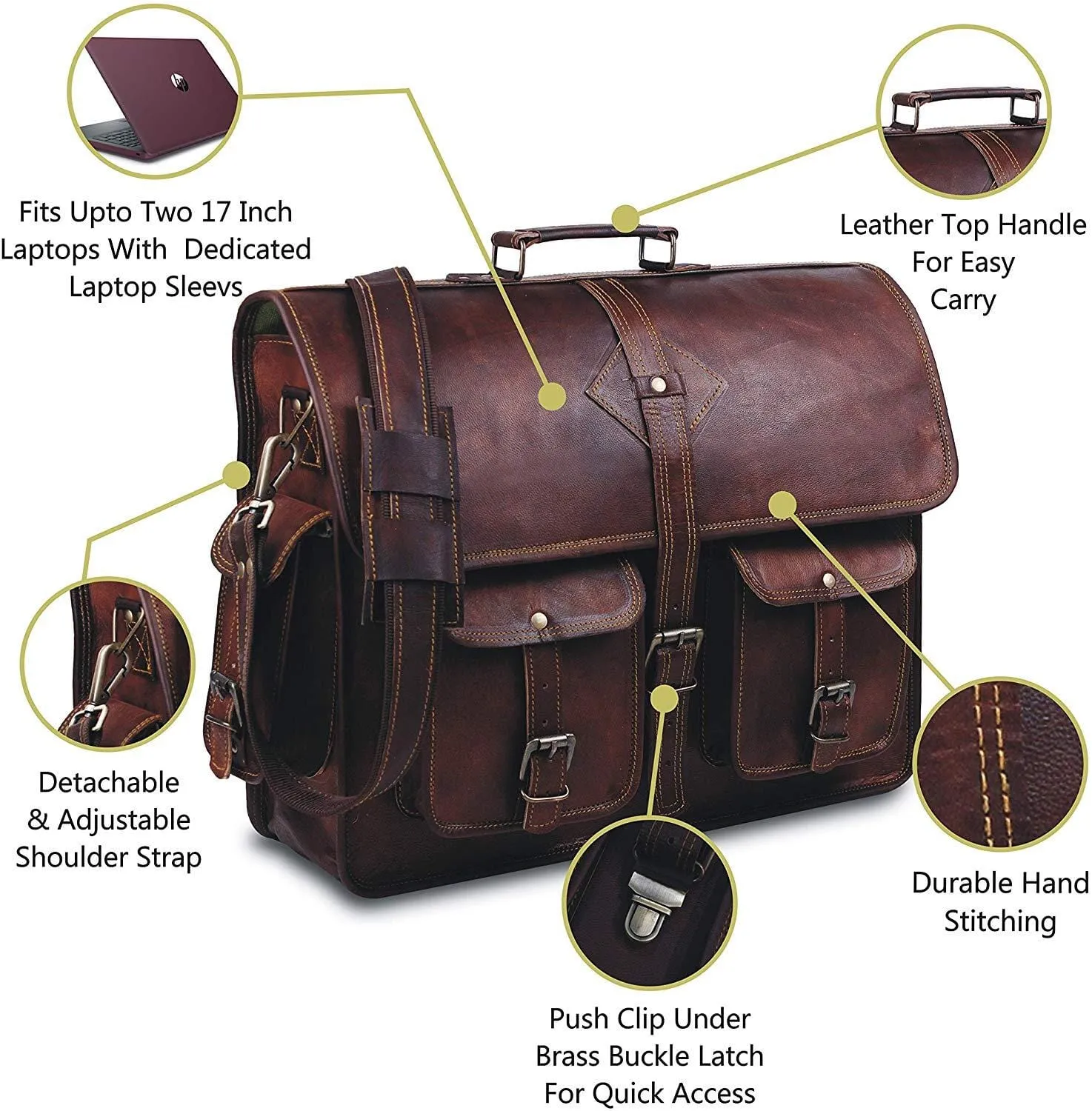 The Retro Vintage sold by Classy Leather Bags product image thumbnail 5