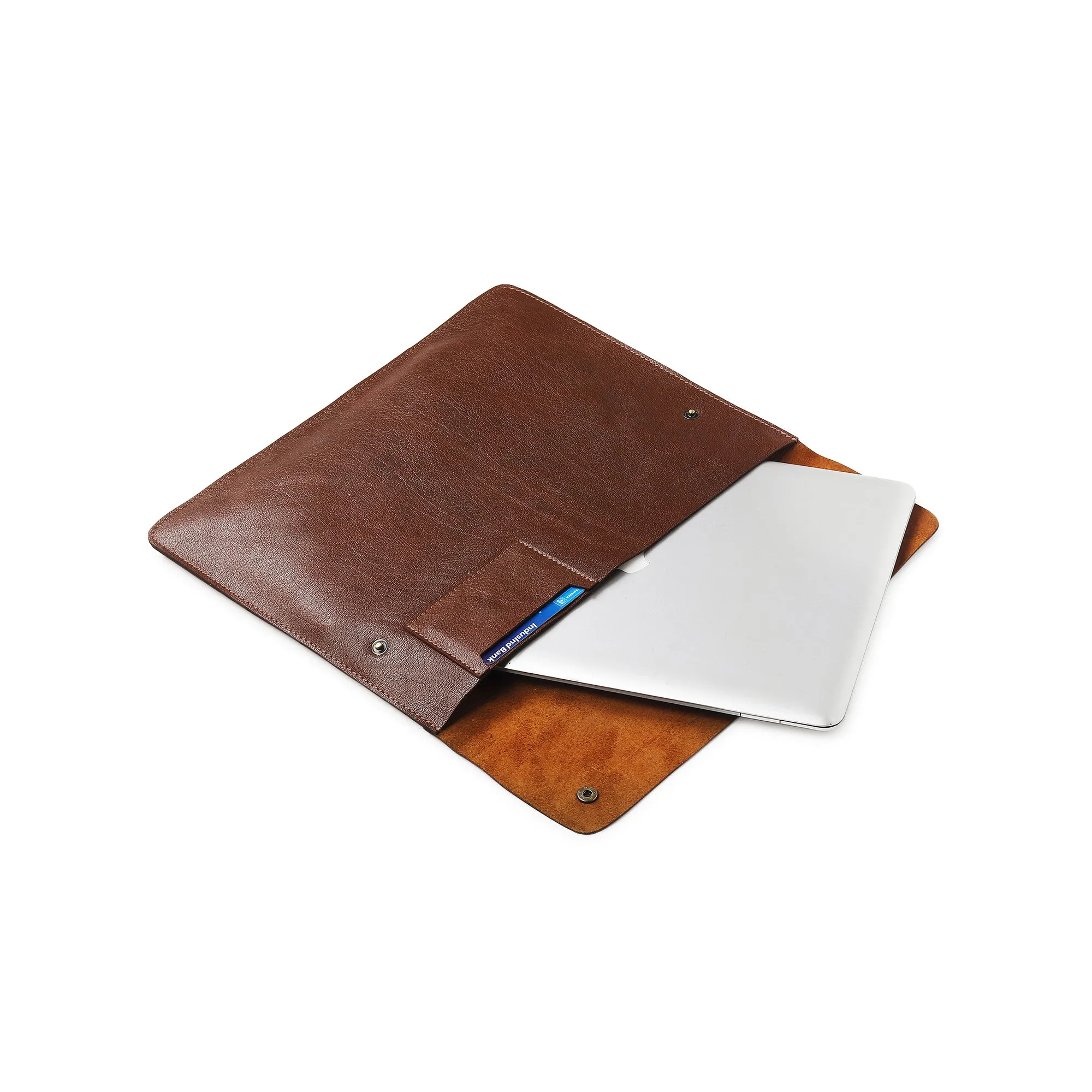 Cognac Brown - iPad/Laptop Sleeve 14 Inch sold by Classy Leather Bags