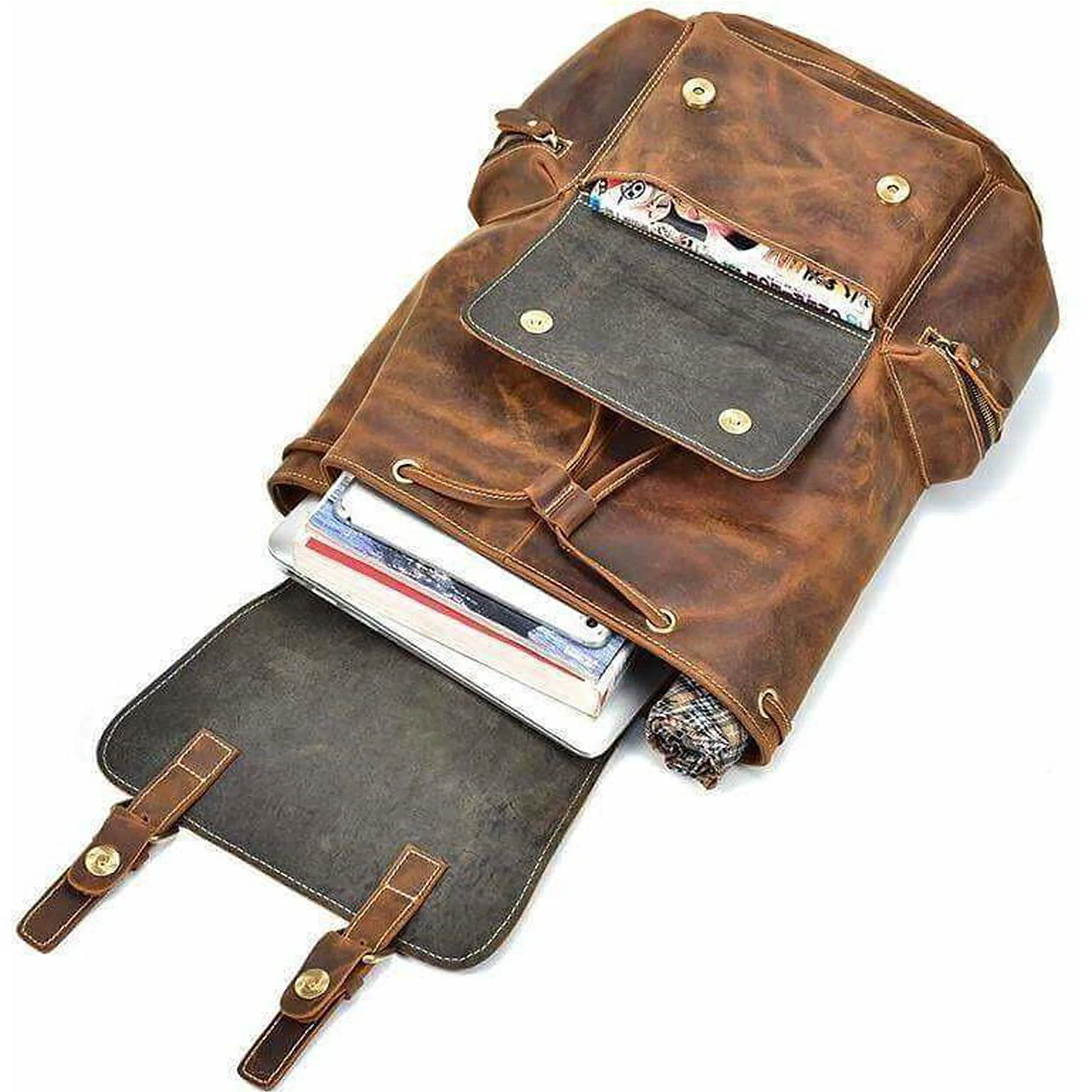 The Armstrong Buffalo Backpack sold by Classy Leather Bags product image thumbnail 5