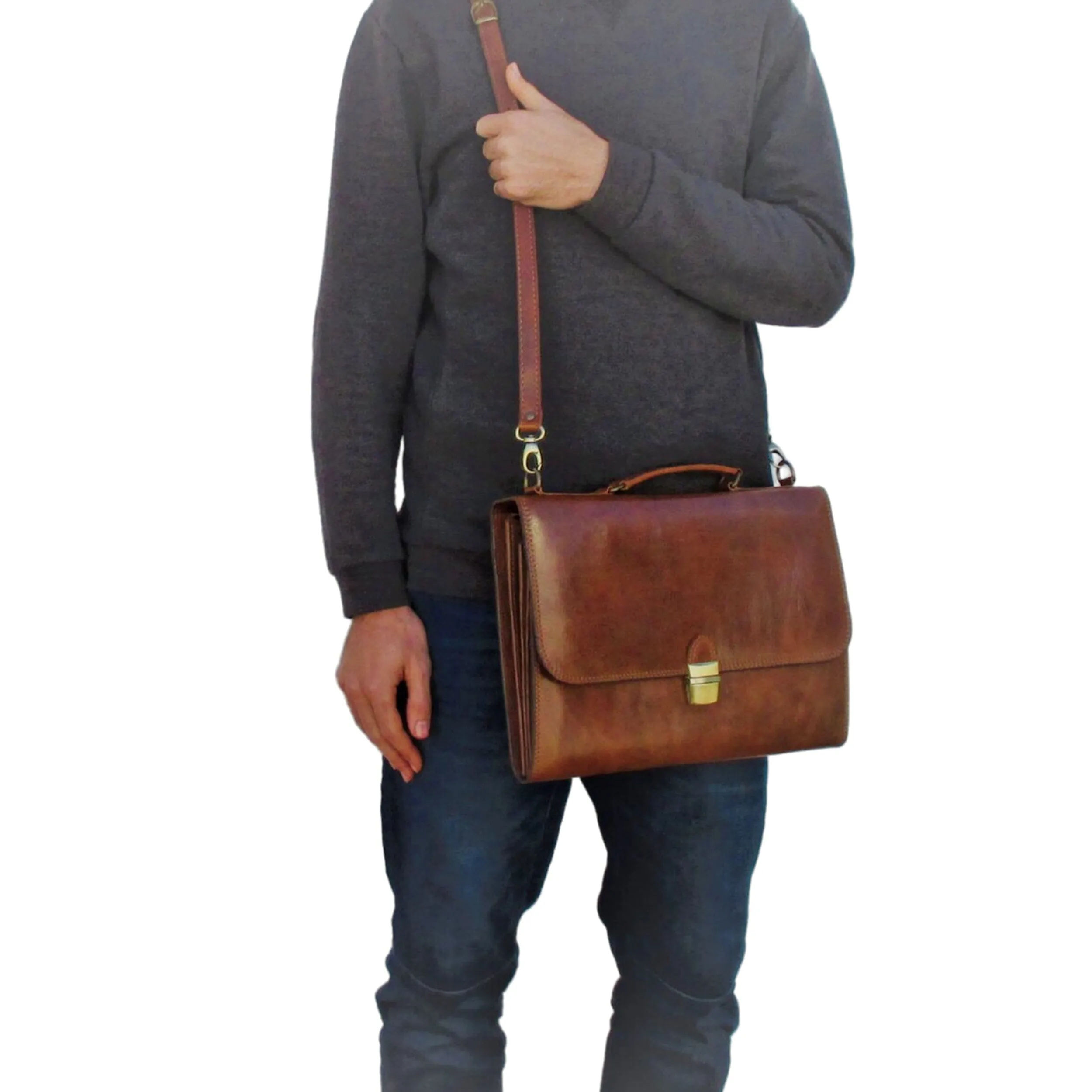 The Hopkins Briefcase sold by Classy Leather Bags product image thumbnail 3