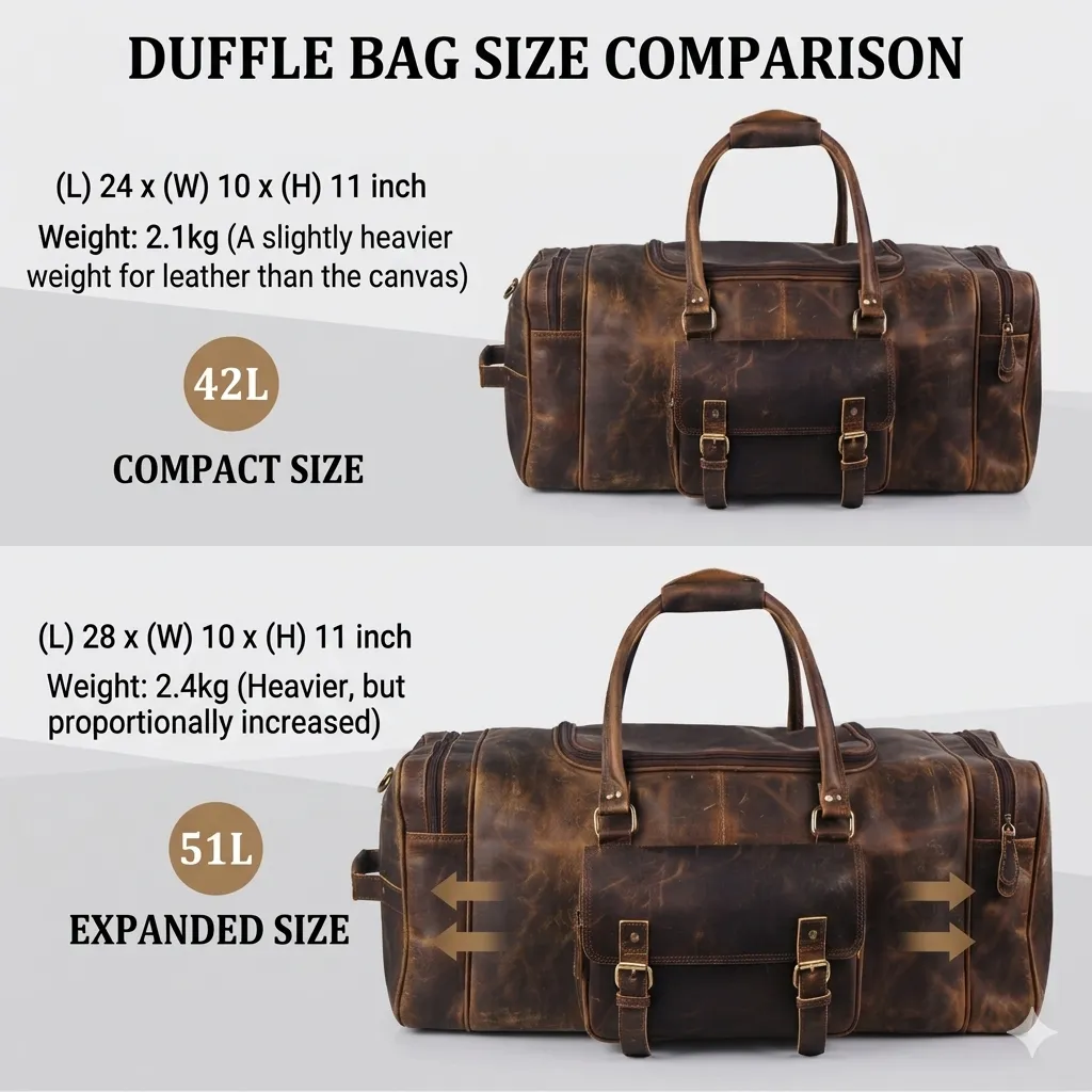 Chester Buffalo Weekender Duffle Bag sold by Classy Leather Bags product image thumbnail 4