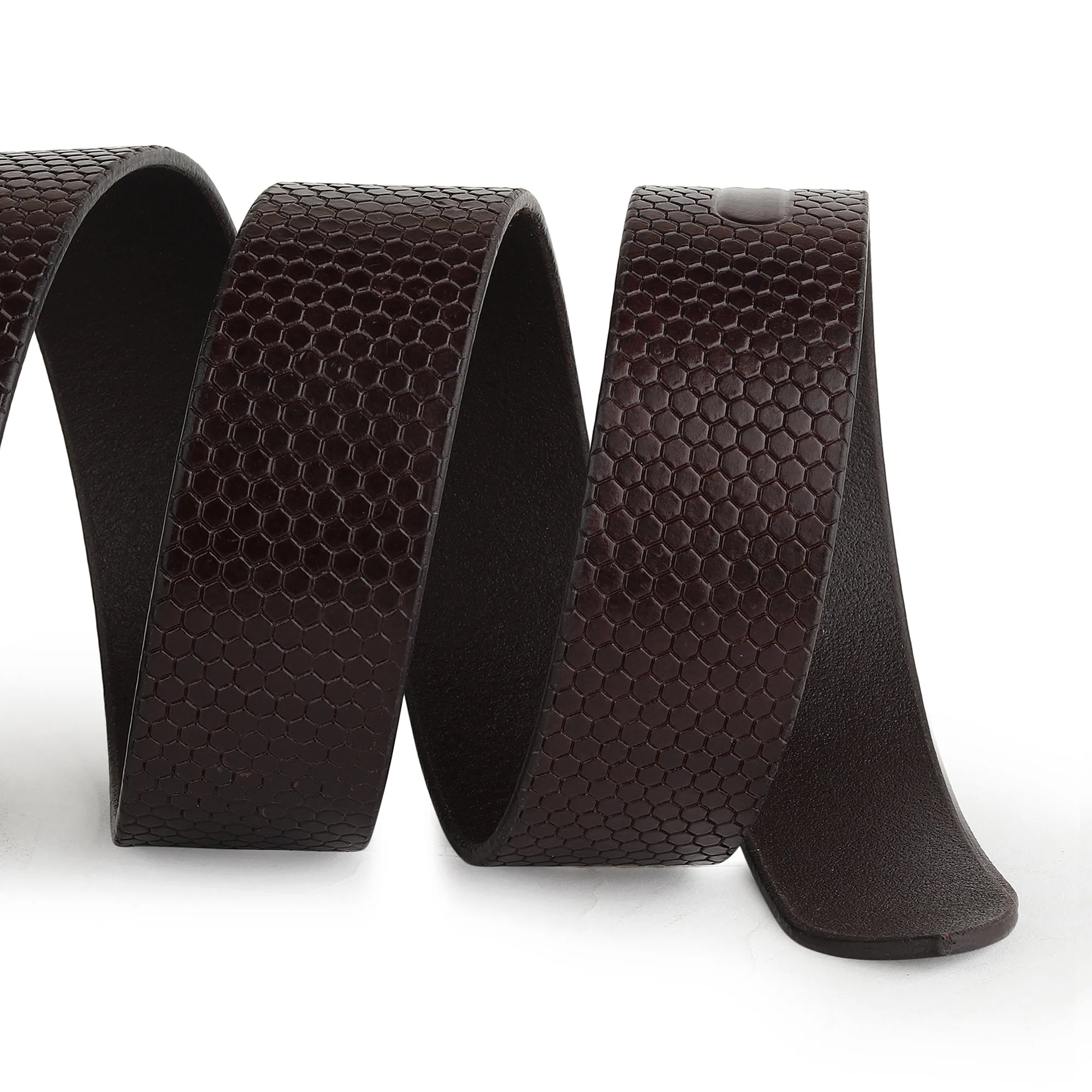 Bison Dark Brown Leather Belt sold by Classy Leather Bags product image thumbnail 3