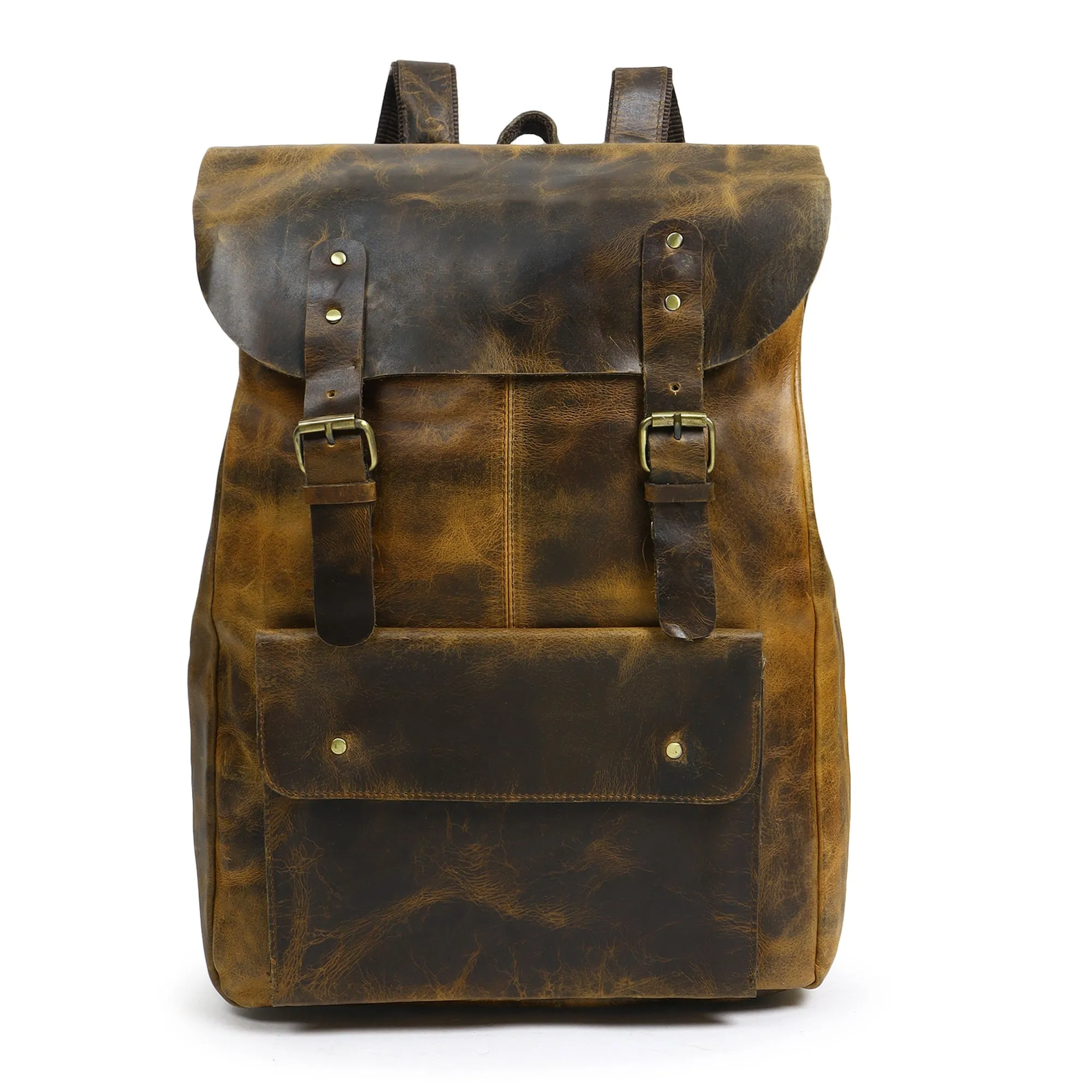 Rustic Vintage Leather Office Backpack sold by Classy Leather Bags