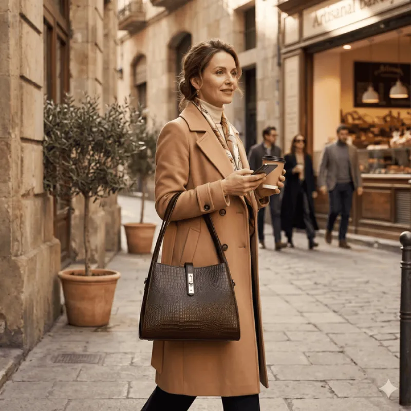 Cypress Crossbody Travel Tote made by Classy Leather Bags