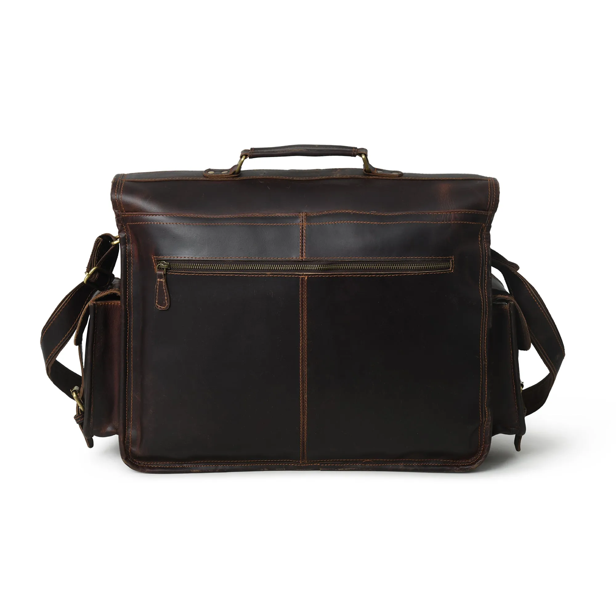Midnight Buffalo Retro Briefcase sold by Classy Leather Bags product image thumbnail 3