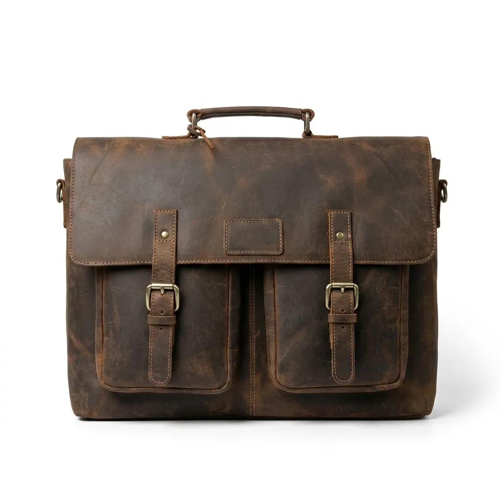 Full Grain Leather Briefcase sold by Classy Leather Bags