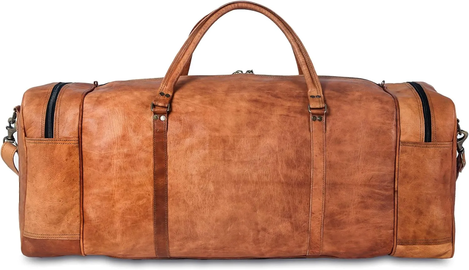 Extra Large Weekender Duffle Bag – Full Grain Leather sold by Classy Leather Bags product image thumbnail 4