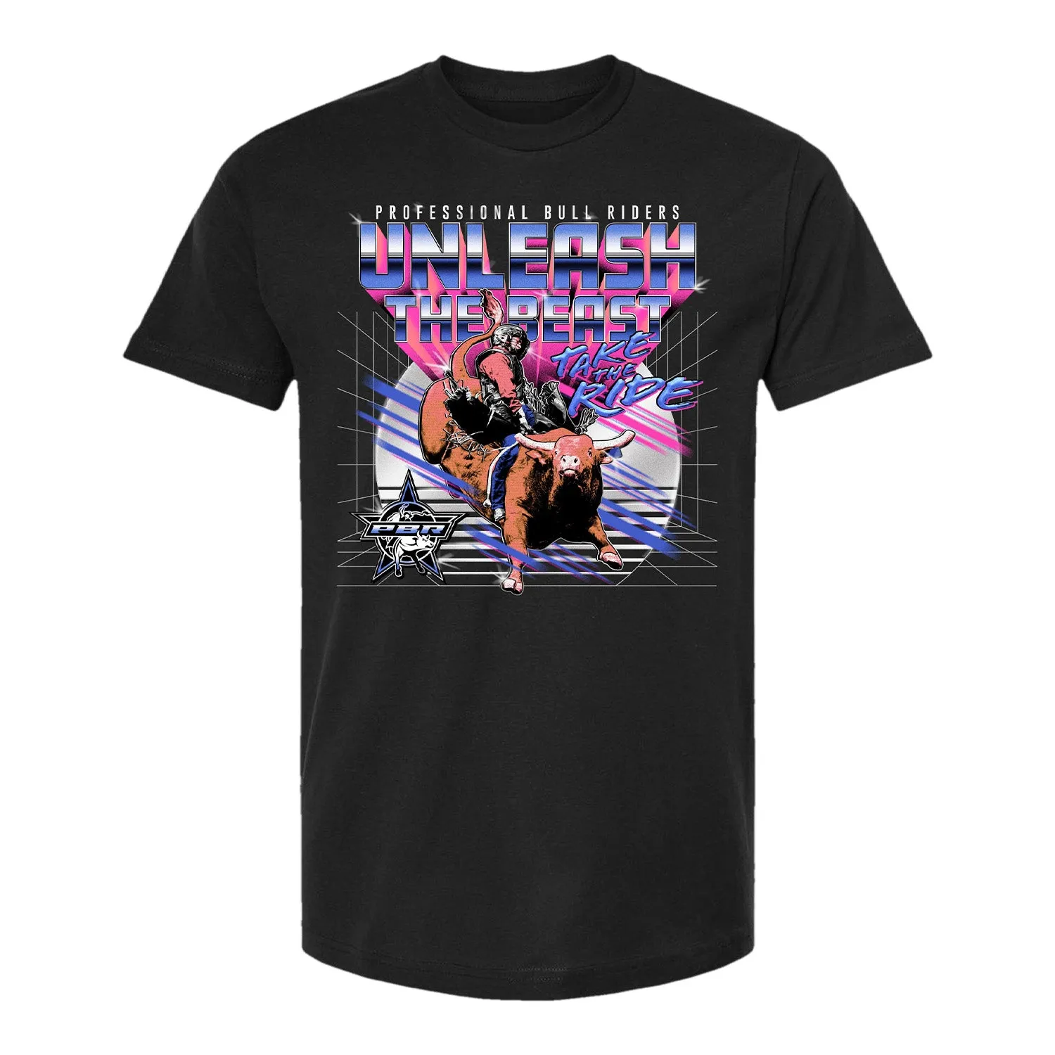 PBR Unleash The Beast Synthwave T-Shirt - Black sold by PBR