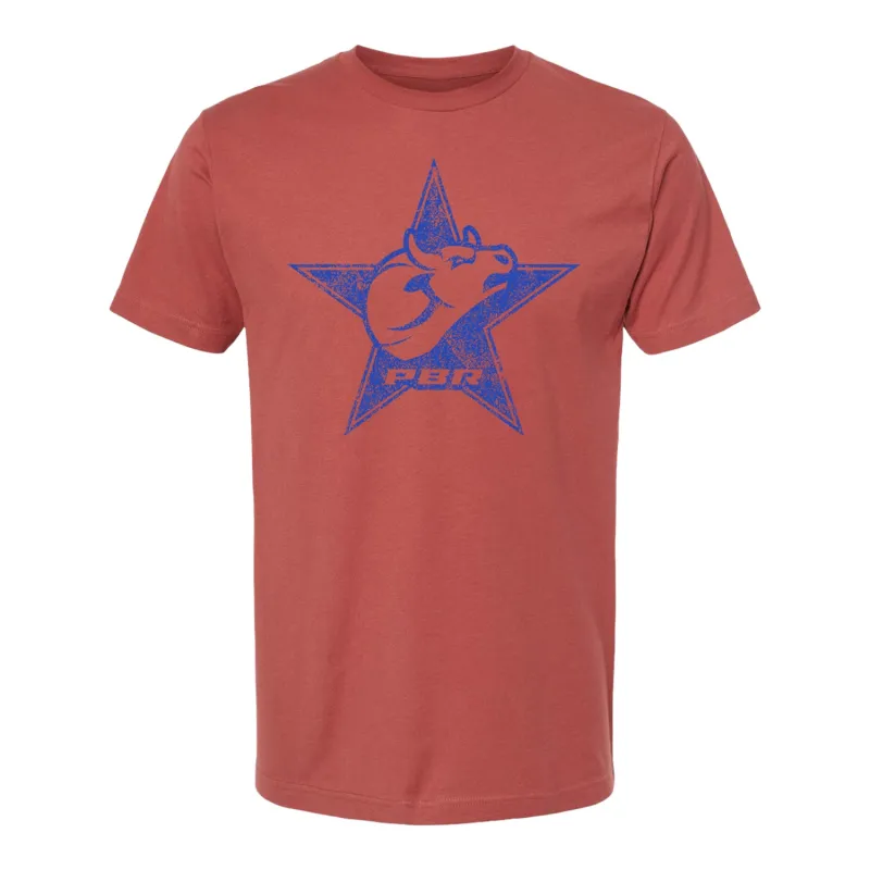 PBR Star Crest Logo T-Shirt - Red sold by PBR
