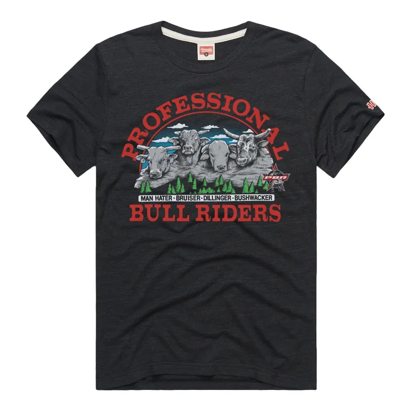 PBR x Homage Bull Mount Rushmore T-Shirt - Grey sold by PBR
