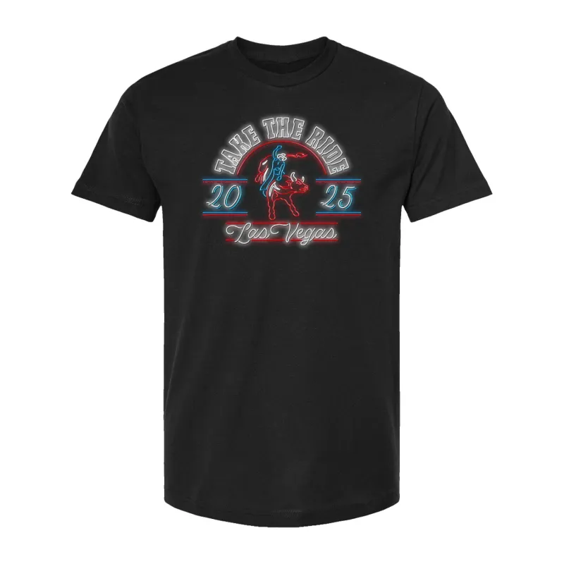 PBR 2025 Teams Championship Neon Lights T-Shirt - Black sold by PBR