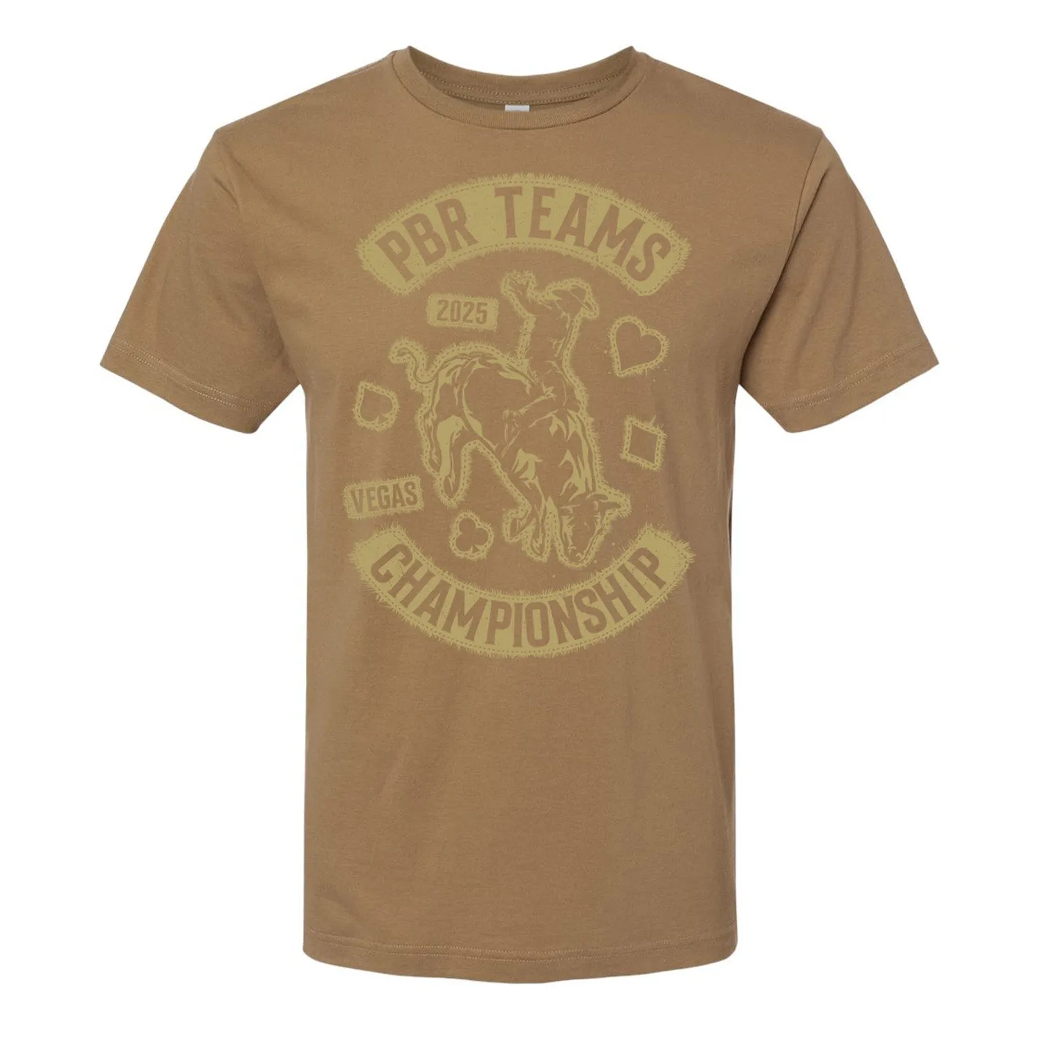 PBR 2025 Teams Championship Stitched Rider T-Shirt - Brown sold by PBR