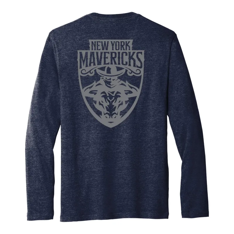 New York Mavericks Shield Long Sleeve T-Shirt - Blue made by PBR
