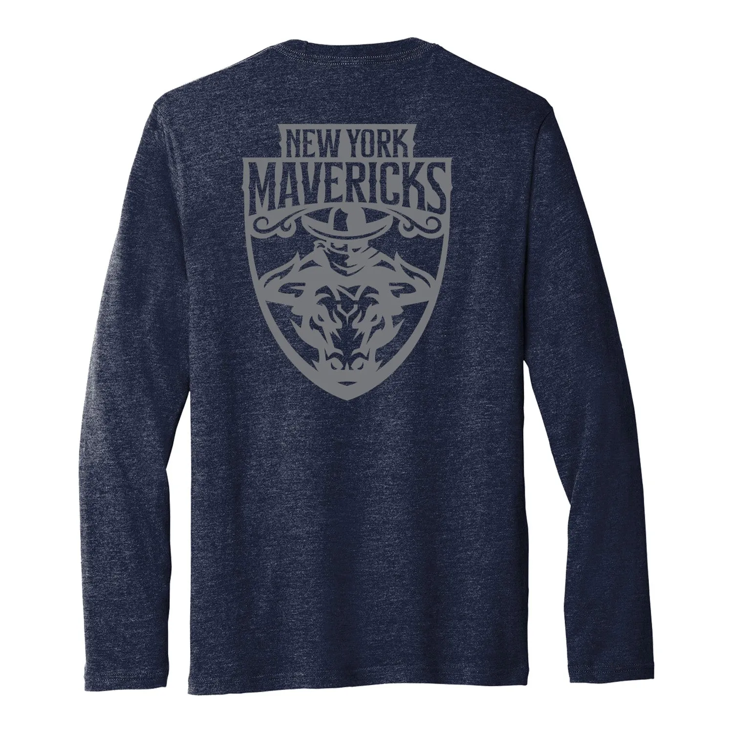 New York Mavericks Shield Long Sleeve T-Shirt - Blue sold by PBR