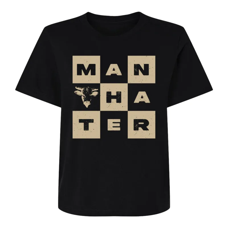 PBR Man Hater Checkerboard Ladies T-Shirt - Black made by PBR
