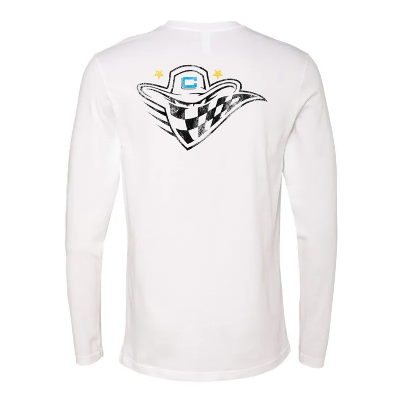 Carolina Cowboys Long Sleeve Shirt - White sold by PBR