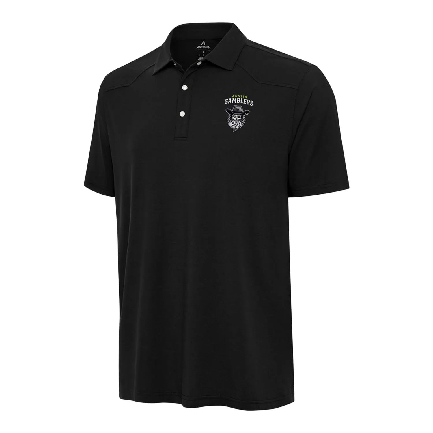 PBR x Antigua Austin Gamblers Western Polo - Black sold by PBR