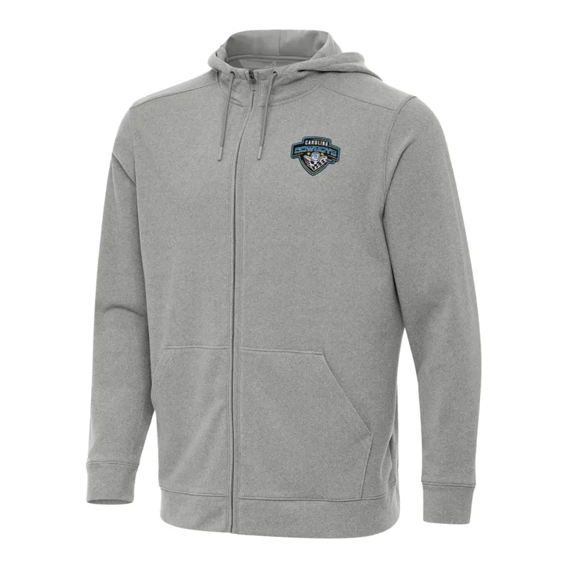 PBR x Antigua Carolina Cowboys Effortless Full Zip Hoodie - Silver sold by PBR
