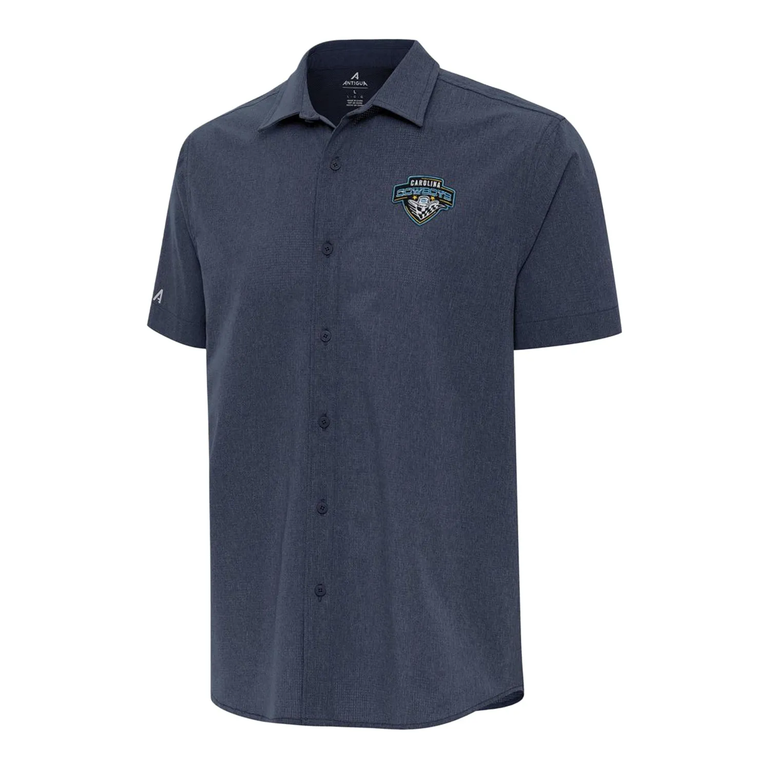 PBR x Antigua Carolina Cowboys Activate Woven Shirt - Blue sold by PBR