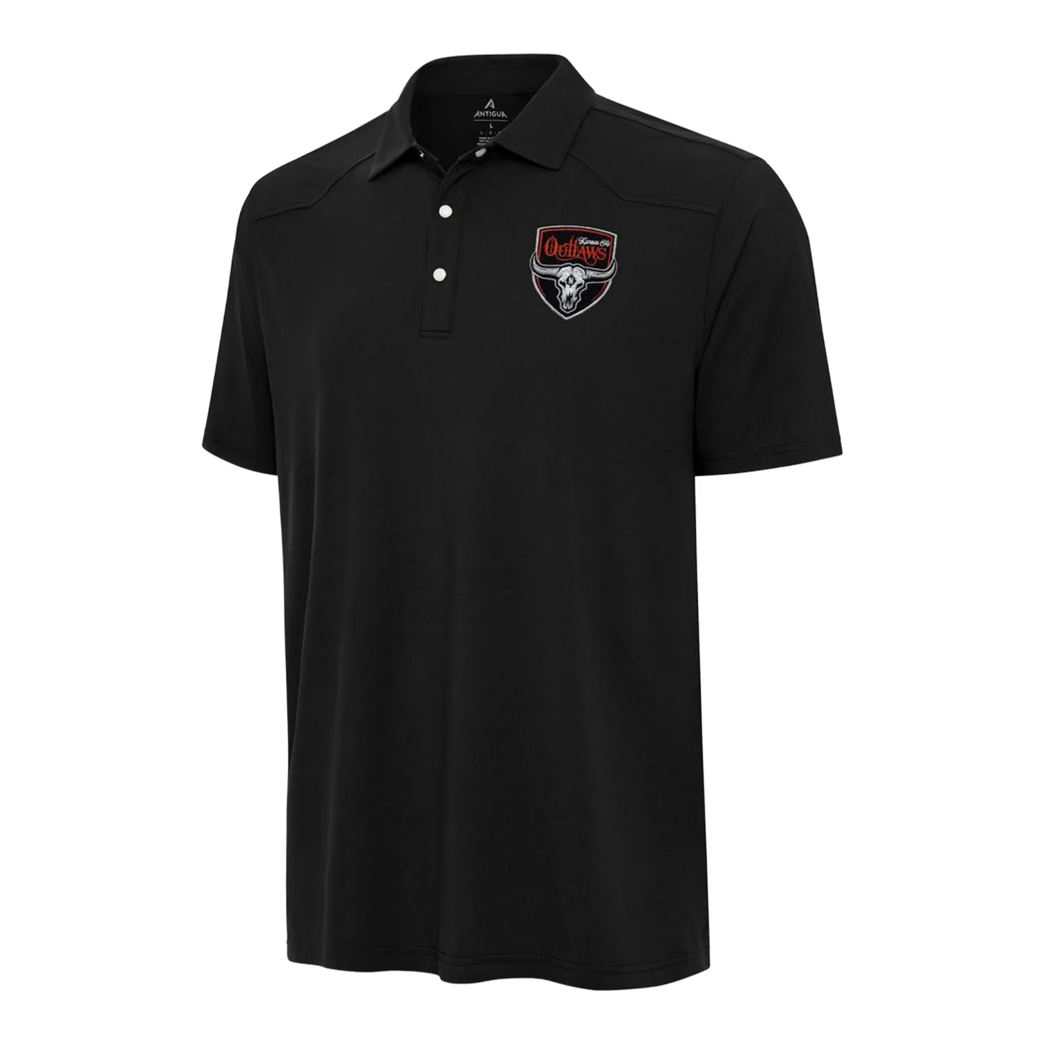 PBR x Antigua Kansas City Outlaws Western Polo - Black sold by PBR