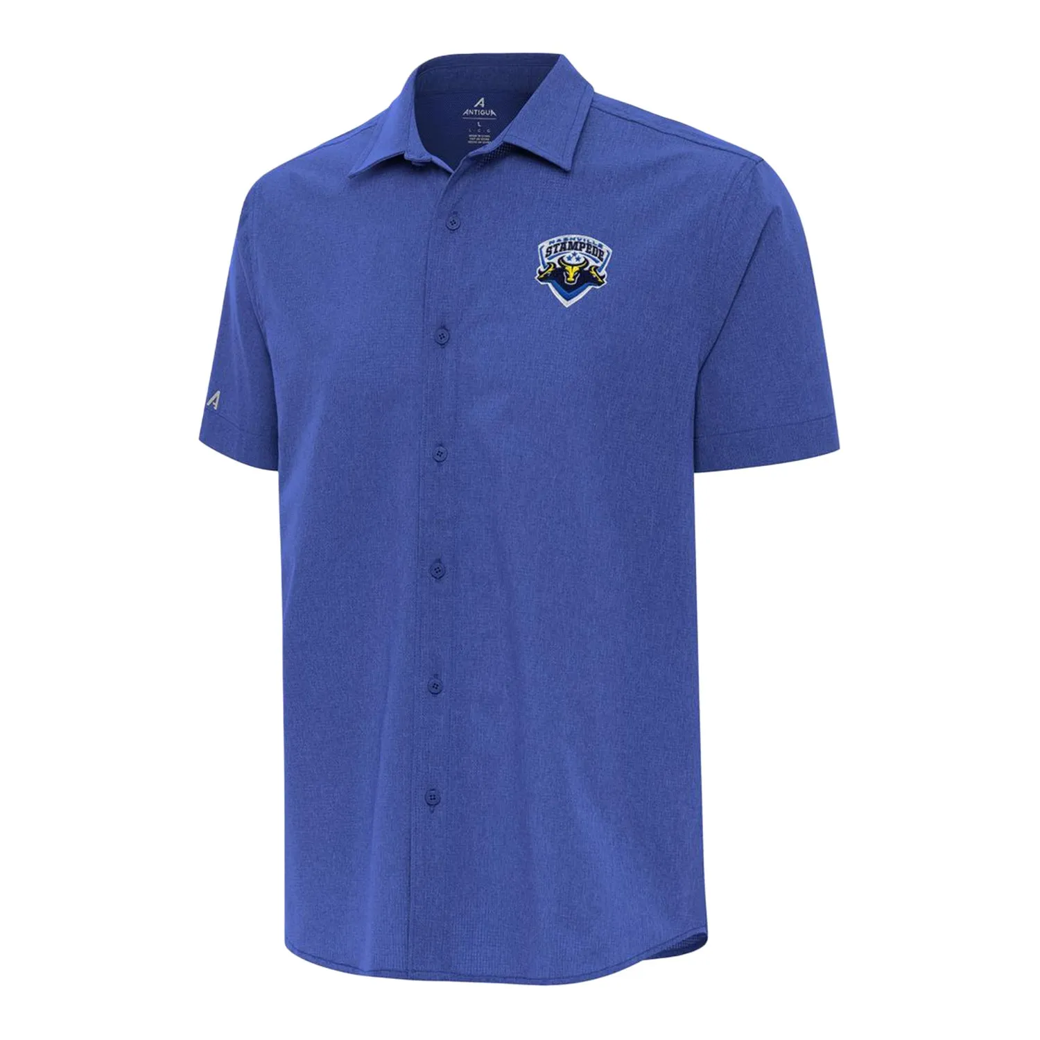 PBR x Antigua Nashville Stampede Activate Woven Shirt - Blue sold by PBR