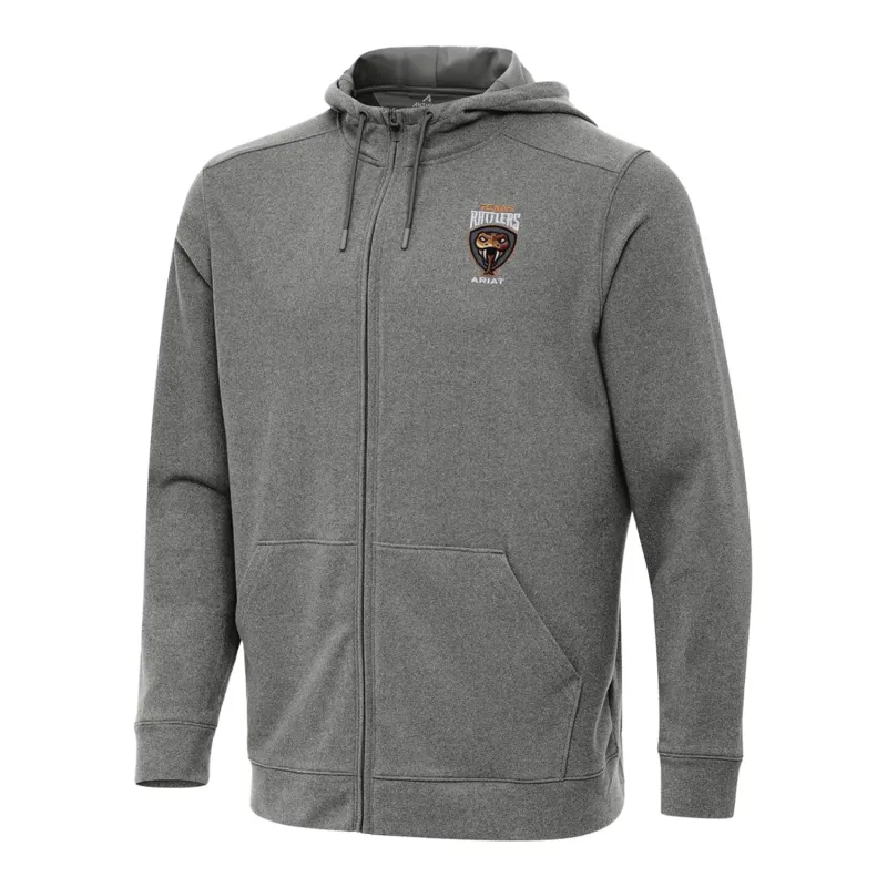 PBR x Antigua Texas Rattlers Effortless Full Zip Hoodie - Silver sold by PBR