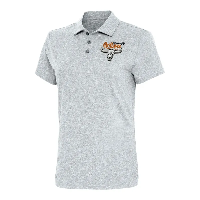 PBR x Antigua Ladies Kansas City Outlaws Motivated Polo - Grey sold by PBR