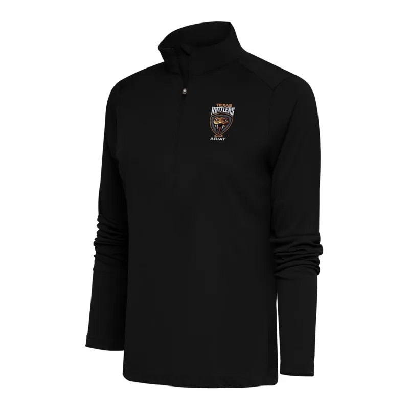 PBR x Antigua Ladies Texas Rattlers 1/4 Zip Pullover - Black sold by PBR
