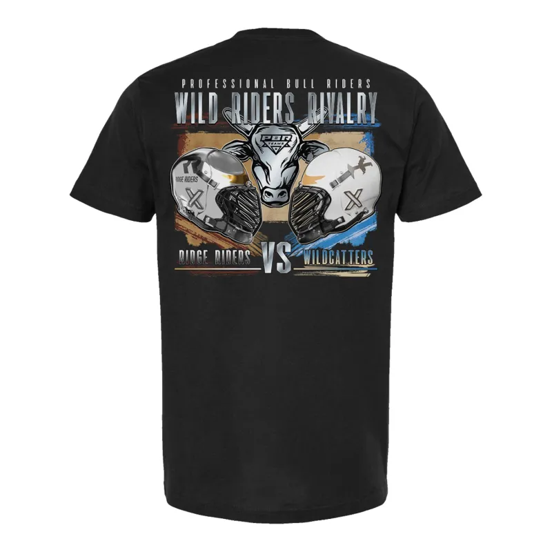 Wild Riders Rivalry T-Shirt - Ridge Riders vs. Wildcatters - Black sold by PBR