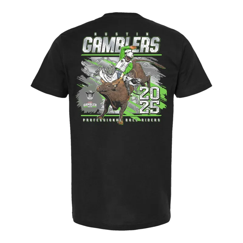 Austin Gamblers 2025 Event T-Shirt - Black sold by PBR