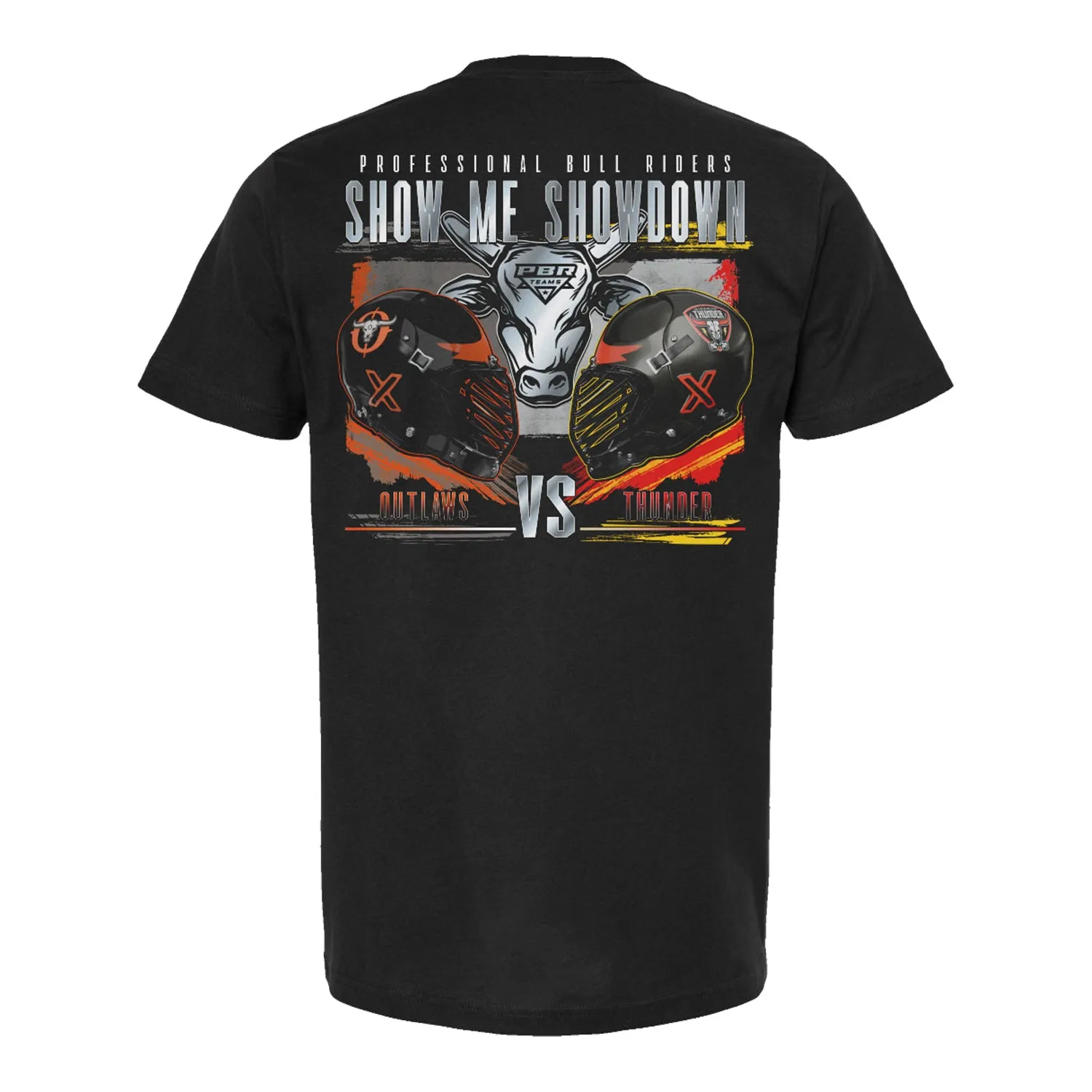 Show Me Showdown Rivalry T-Shirt - Outlaws vs. Thunder - Black sold by PBR