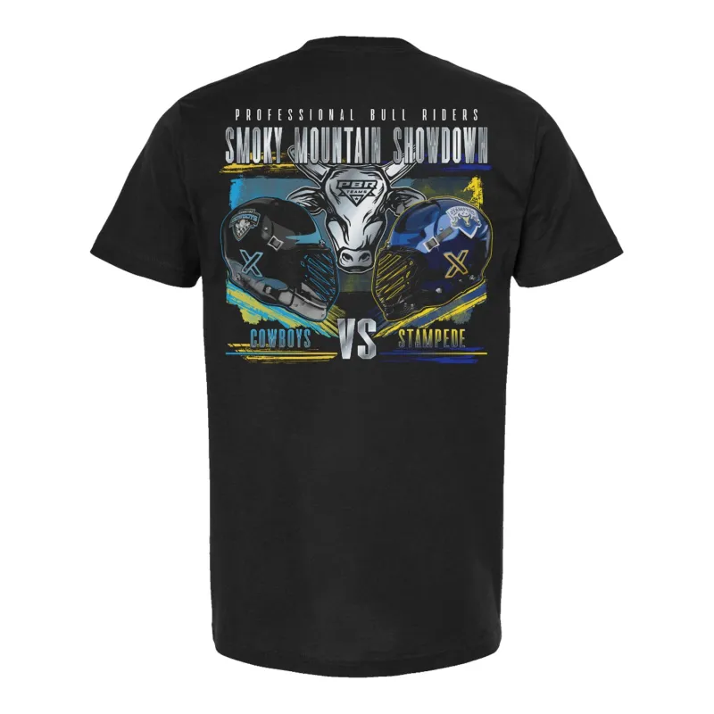 Smoky Mountain Showdown Rivalry T-Shirt - Cowboys vs. Stampede - Black sold by PBR