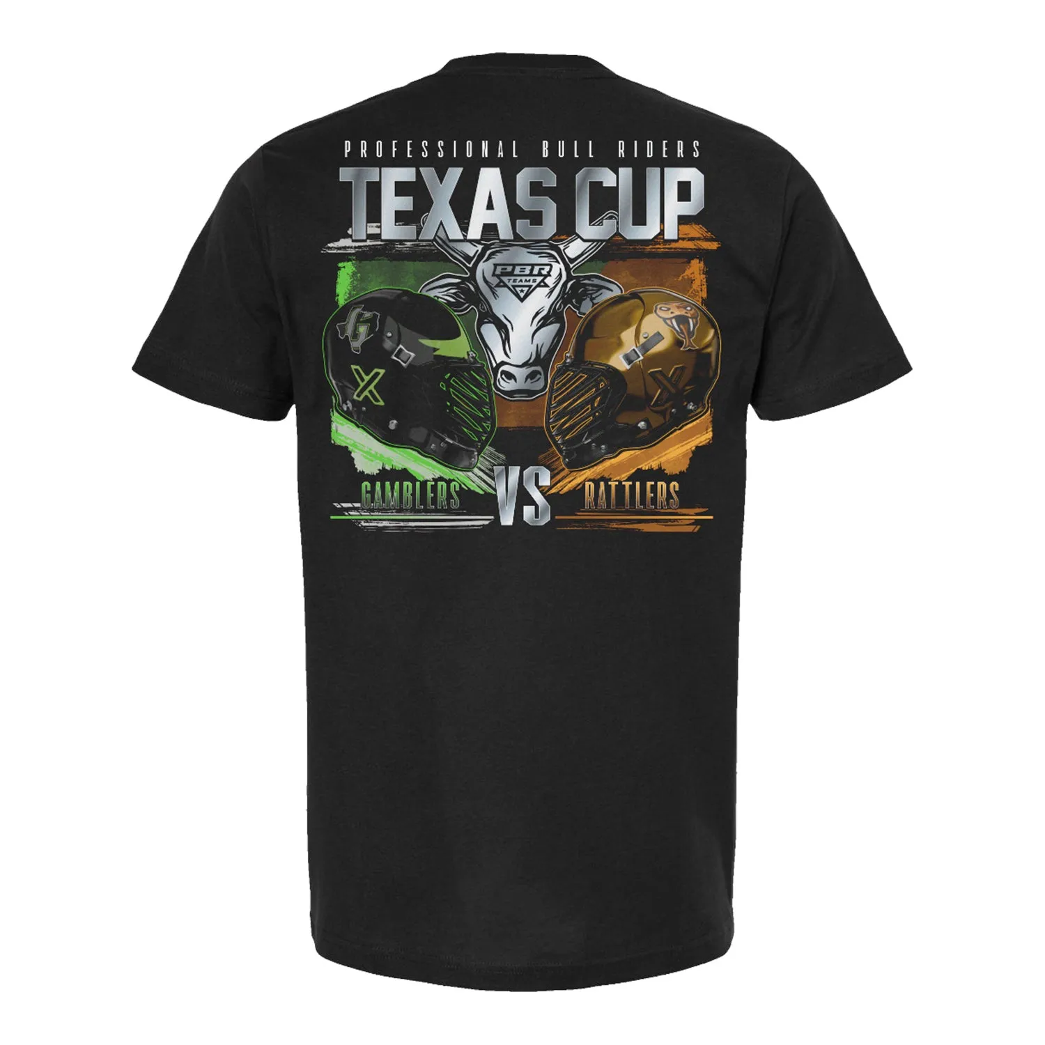 Texas Cup Rivalry T-Shirt - Gamblers vs. Rattlers - Black sold by PBR