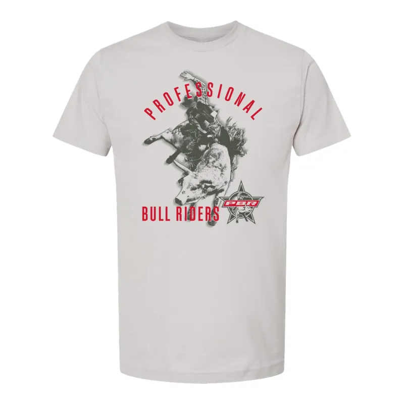 PBR Arched Silhouette Rider T-Shirt - Silver sold by PBR