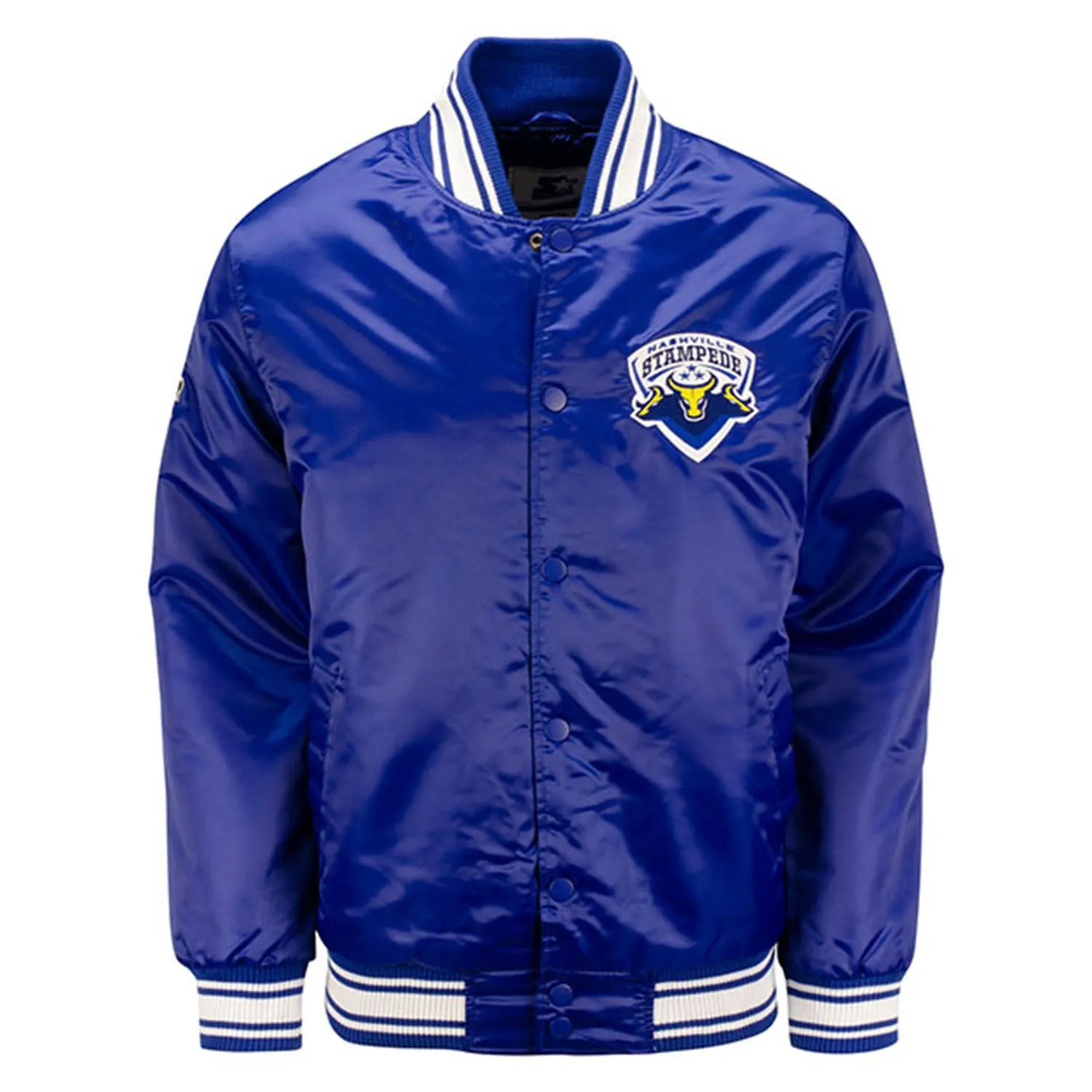 Nashville Stampede Satin Starter Jacket - Blue sold by PBR