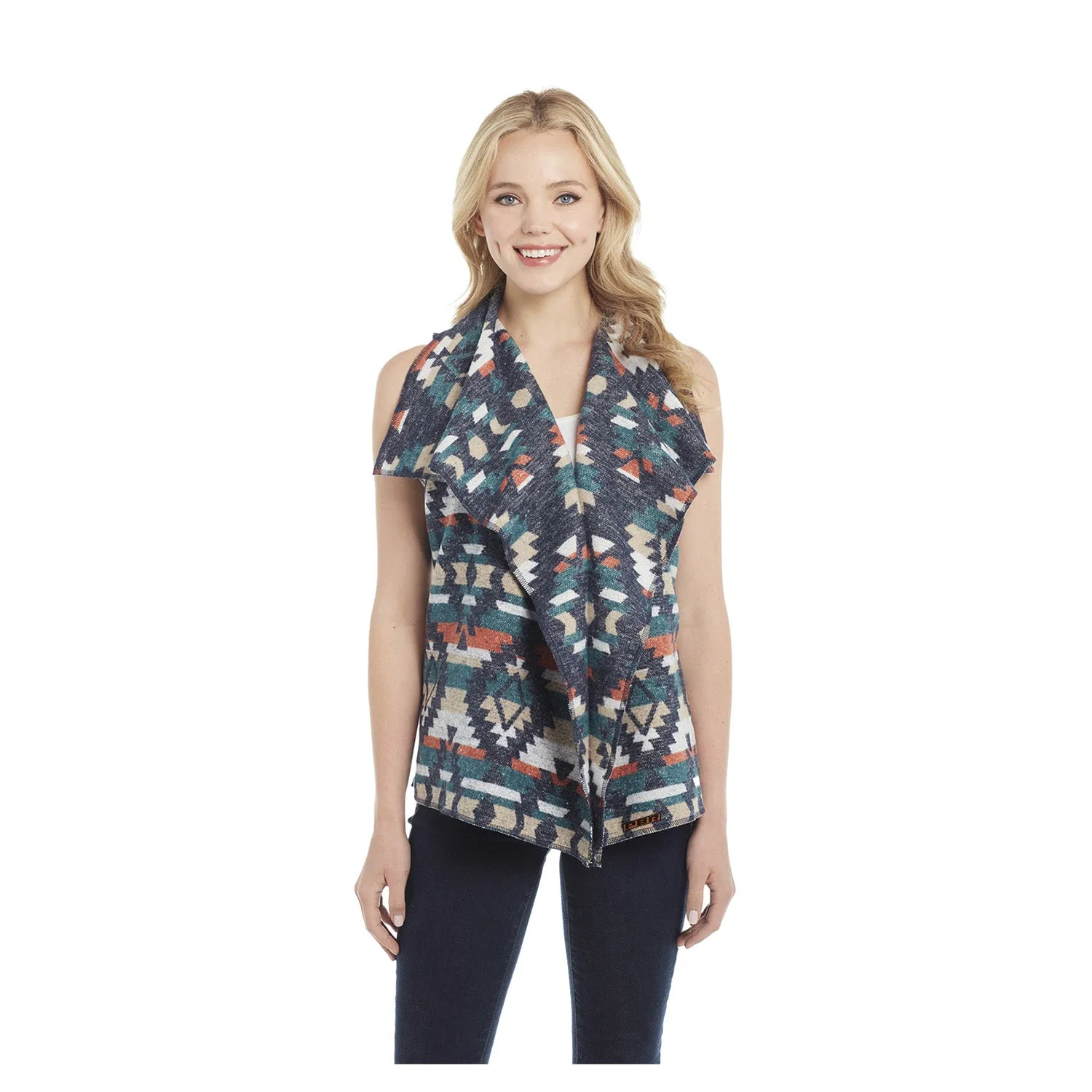 PBR Ladies Navajo Open Blanket Wrap - Blue sold by PBR