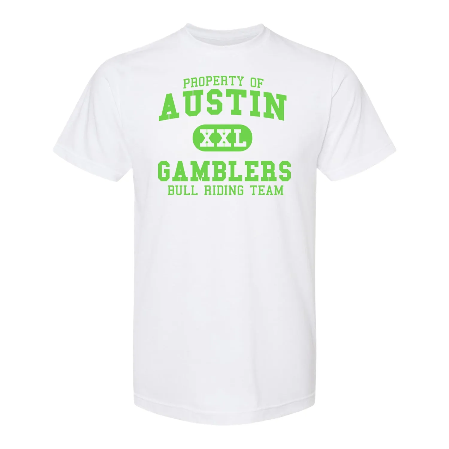 Austin Gamblers Collegiate T-Shirt - White sold by PBR