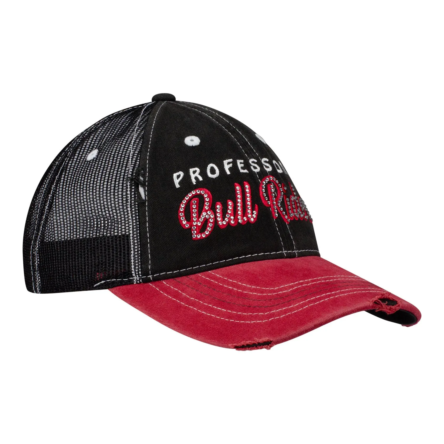 PBR Ladies Rhinestone Hat - Black and Red sold by PBR product image thumbnail 2